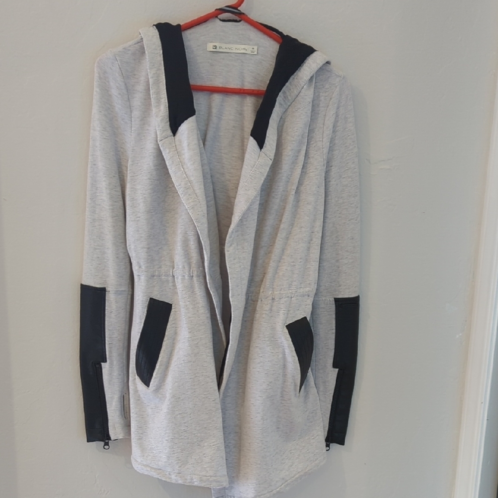 Blanc Noir Gray and Black Cardigan